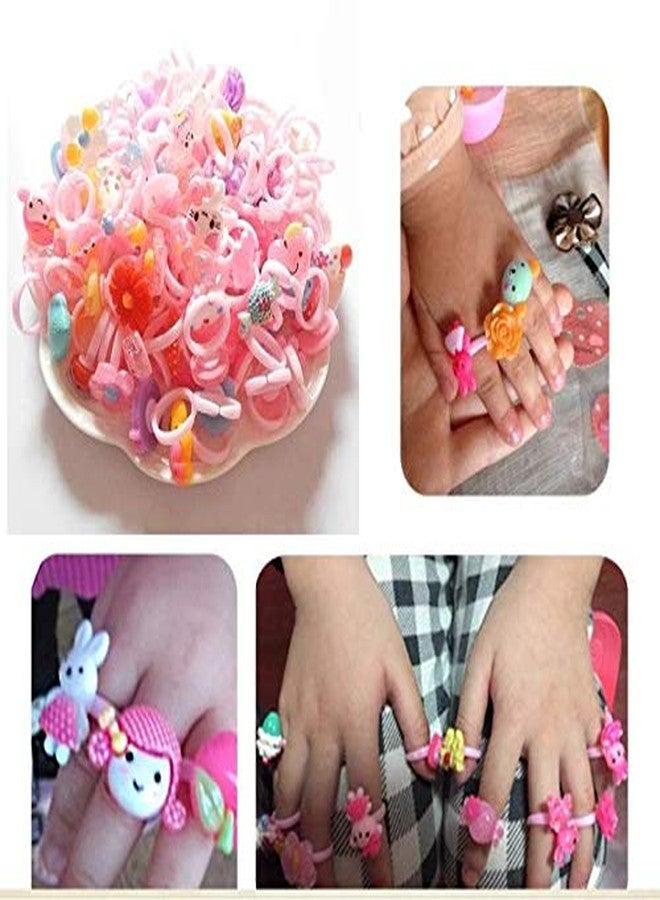 Ngel Little Girl Cute Lovely Jewel Rings Girl Pretend Play and Dress Up Rings for Party Rings Set Cartoon Cute Kids Accessory Gift for Children (Pack of - 36) - Image 4
